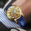 Reloj para hombre, reloj mecánico de marca de lujo superior, reloj mecánico de marca OYALIE para hombre, reloj clásico de aleación con caja dorada, fabricado en China